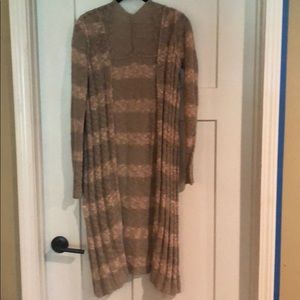 Free people knee length knit cardigan size small